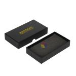 Keychain Gift Box with Lid Custom Logo Black Paper Cardboard Packaging Free