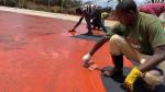 8MM Eco Outdoor Sports Surfaces Permeable Running Track Flooring