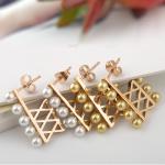 Stainless Steel Pearl Earring, Stainless Steel Jewelry Earrings Fashion Jewelry