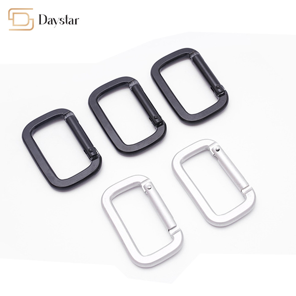 Custom Metal Carabiner Keychain Clip , Rectangle Hook Metal Accessories