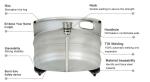Europe keg 30L with strong welding and food grade material