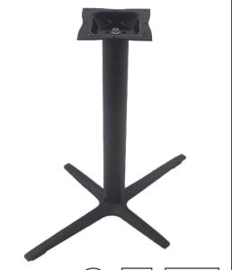Quality Cast Iron Cross Table bases Black wrinkle Zinc Powder Coated Restaurant Table Bar Table wholesale