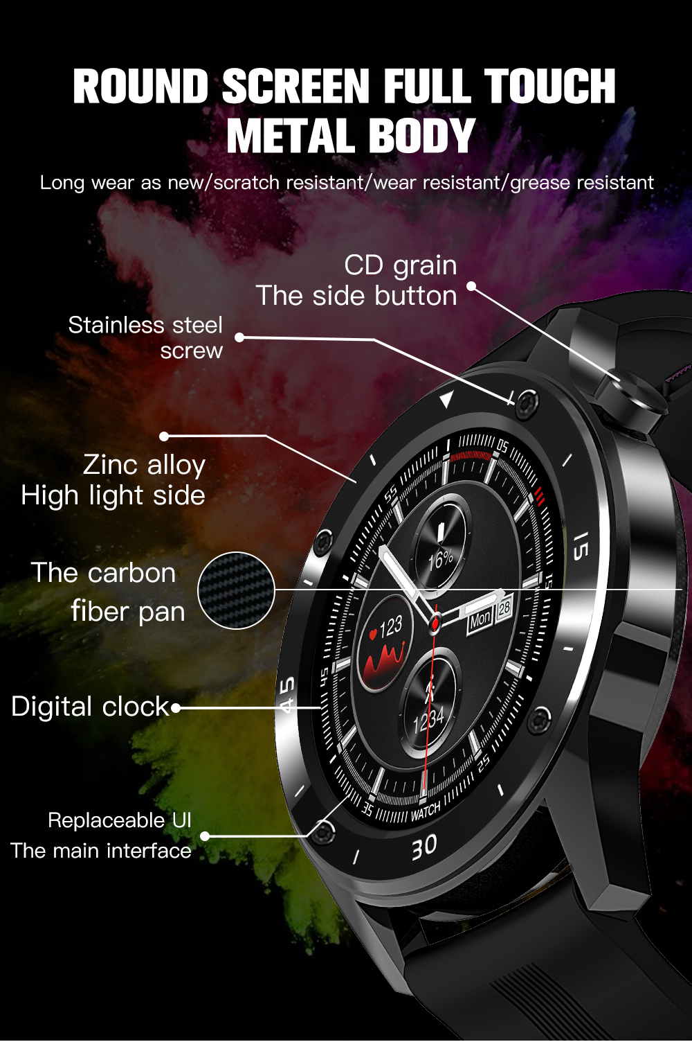NFC F20 Classic Minimalist Watches Heart Rate Sedentary Reminder Monitor Relojes Inteligentes