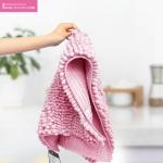 BSCI Pink Fluffy Microfiber Toilet Chenille Bath Mat Home Decorative