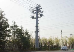 Quality Conical Monopole Transmission Tower , 13m Once Forming Monopole Steel Tower wholesale