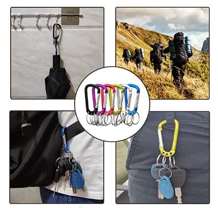 Multifunction Keychain Clip Hook Spring Snap Hook Rings For Outdoor Carab