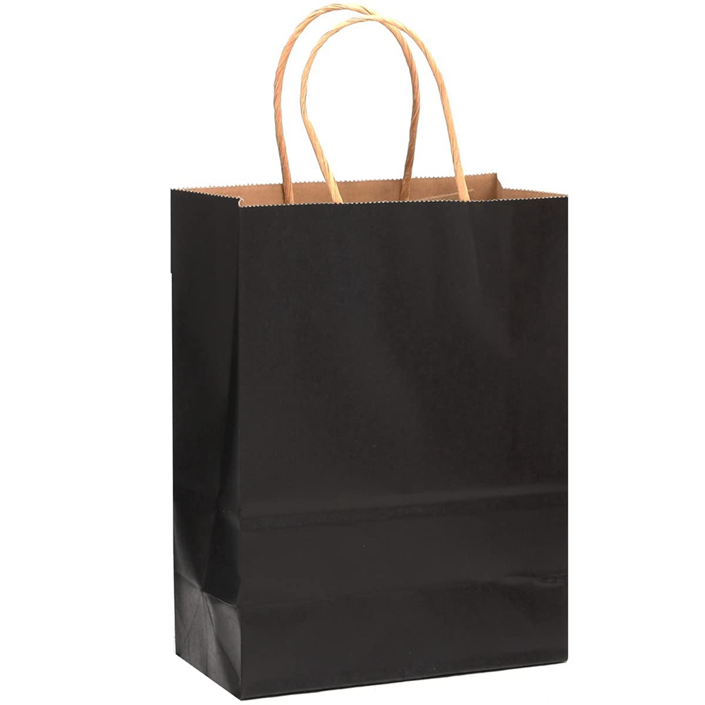 Hand Length Handle Custom Print Eco Friendly Luxury Kraft Paper Bags with Competitive