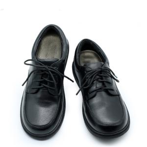 Quality Boys Lace Up Leather Round Toe School Shoes Unisex For All Season wholesale