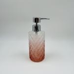 Luxury Ombre Orange Glass Bathroom Accessories Set Round Shape With Diamond