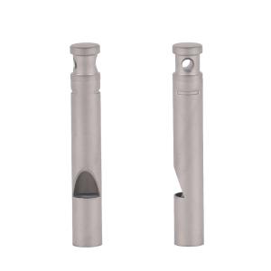 Quality Nature Silver Pure Titanium Survival Whistle Lightweight For Outdoor Camping wholesale