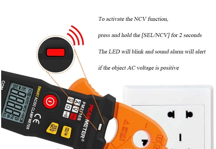 Auto Range Smart Mini AC/DC Digital Clamp Meter Multimeter With RoHS