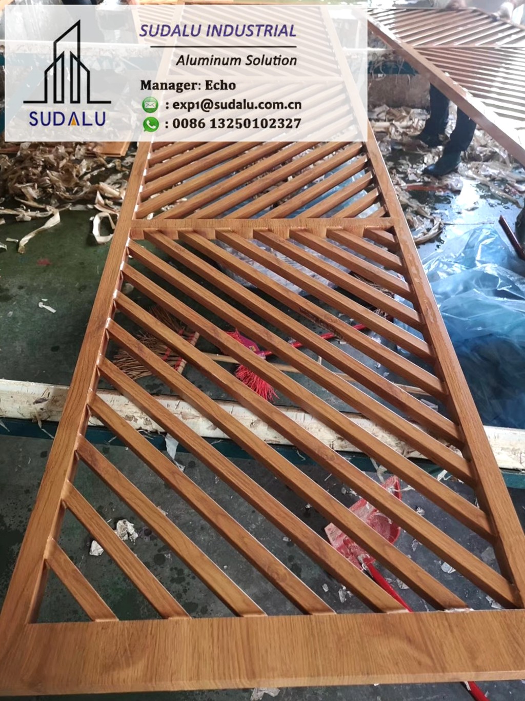 SUDALU Wooden Colour Aluminum Perforated Panel for Garden Exterior Buildings Facade Cladding Metal Panel