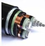Copper PVC Armored Cable , Insulated Black Power Cable Insulation