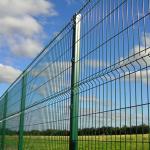 1.53m X2.5m Curved Wire Fence , PVC Coated Football Field Fence Uv Protection
