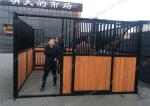 Black Powder Coated 4.2m Horse Stall Door Bamboo Solid Wood