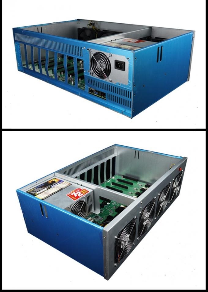 8 GPU Ethereum Miner Machine Built In PSU 1800W With 4GB DDR3 Notebook