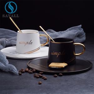 Quality OEM Savall Porcelain Coffee Cups And Saucers Porcelain Teacup wholesale