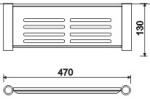 480mm Bathroom Accessories Shelves Sus304 Gray RustProof Stainless Steel Shower