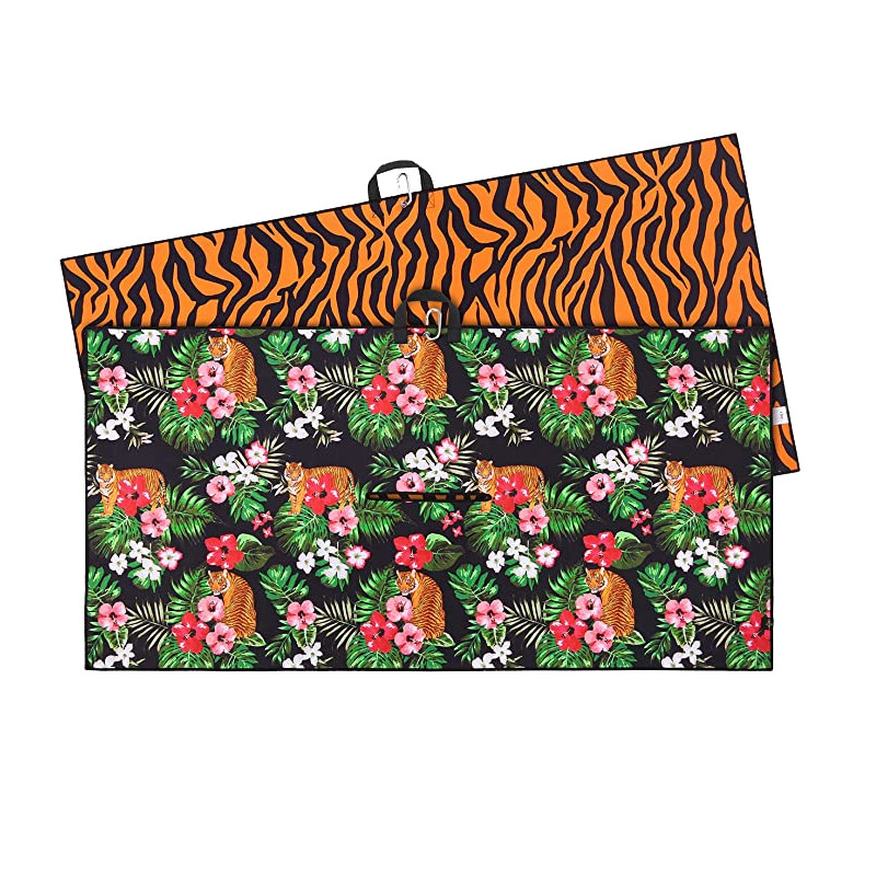 Custom Logo Soft Microfiber Golf Waffle Towel Plain Dyed