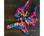 2019 Ruffle Women Swimsuit Cross Bandage Swimwear Push Up Bikini Set Beach