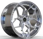 Hyper Silver Polish 2 Piece Staggered Alloy Wheels For Porsche 5x130