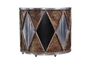 Quality Full Handwork Aluminium Sheet Vintage Leather Counter High End Bar Furniture wholesale