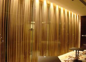 Quality 8*8mm Architectural Room Divider Cascade Coil Metal Drapery Window Curtain Screen wholesale