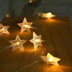 10m 20m 50lm Yellow Star Lights Battery Powered Twinkle Lights