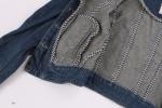 100% Cotton Women's Denim Coats And Jackets Clothing Lace Decorative Neck
