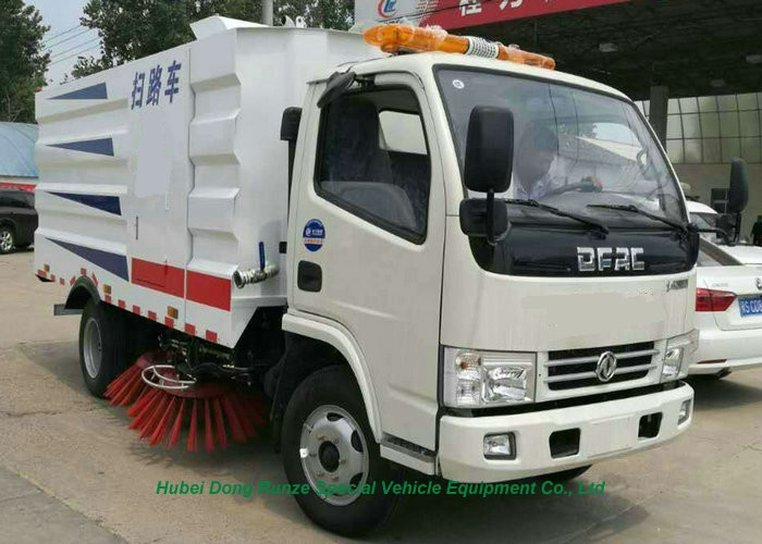 DFAC Truck Mounted Vacuum Street Sweeper With Cleaning Brushes 4000L Refuse