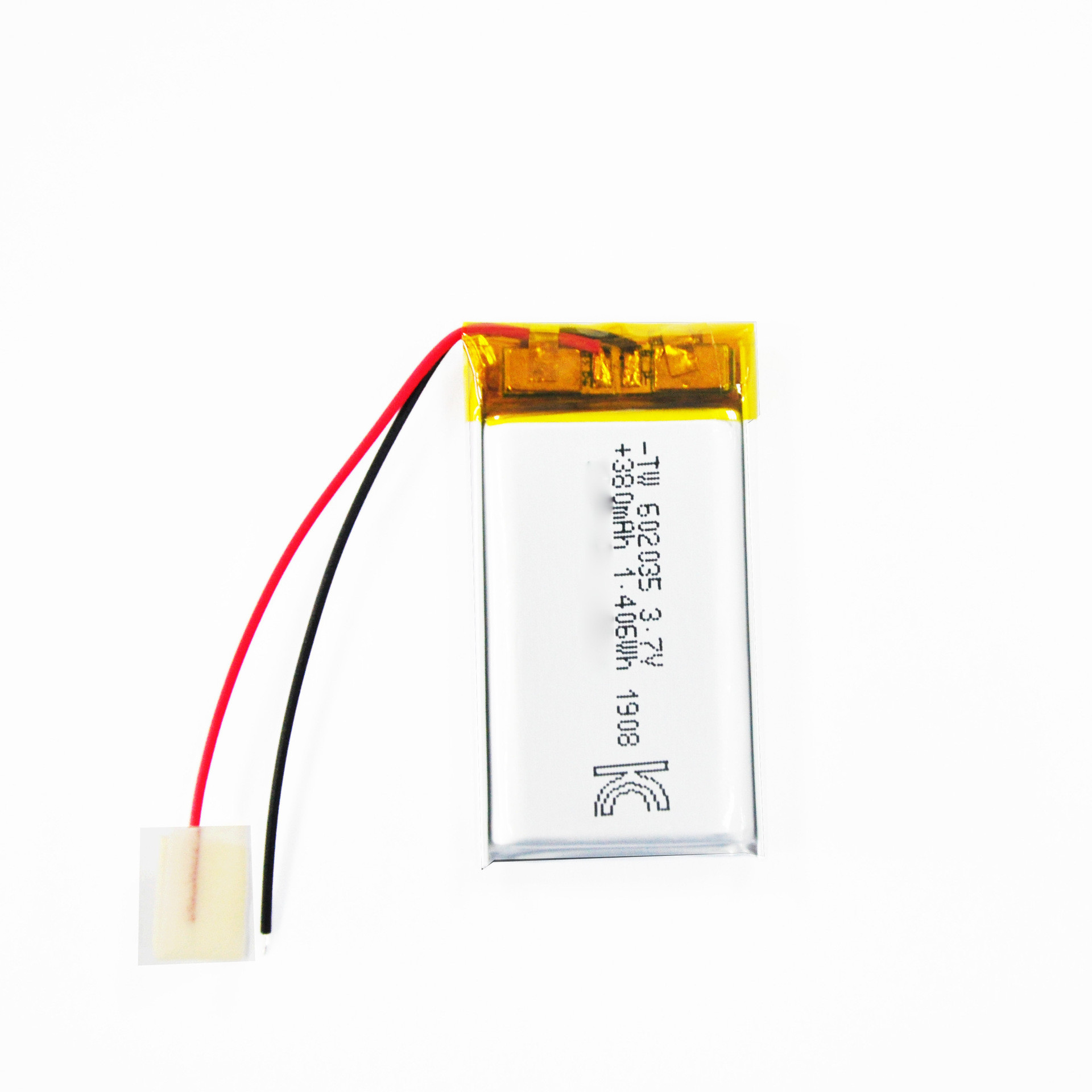 380mAh 3.7 V Lithium Ion Polymer Battery Within 1C Rate