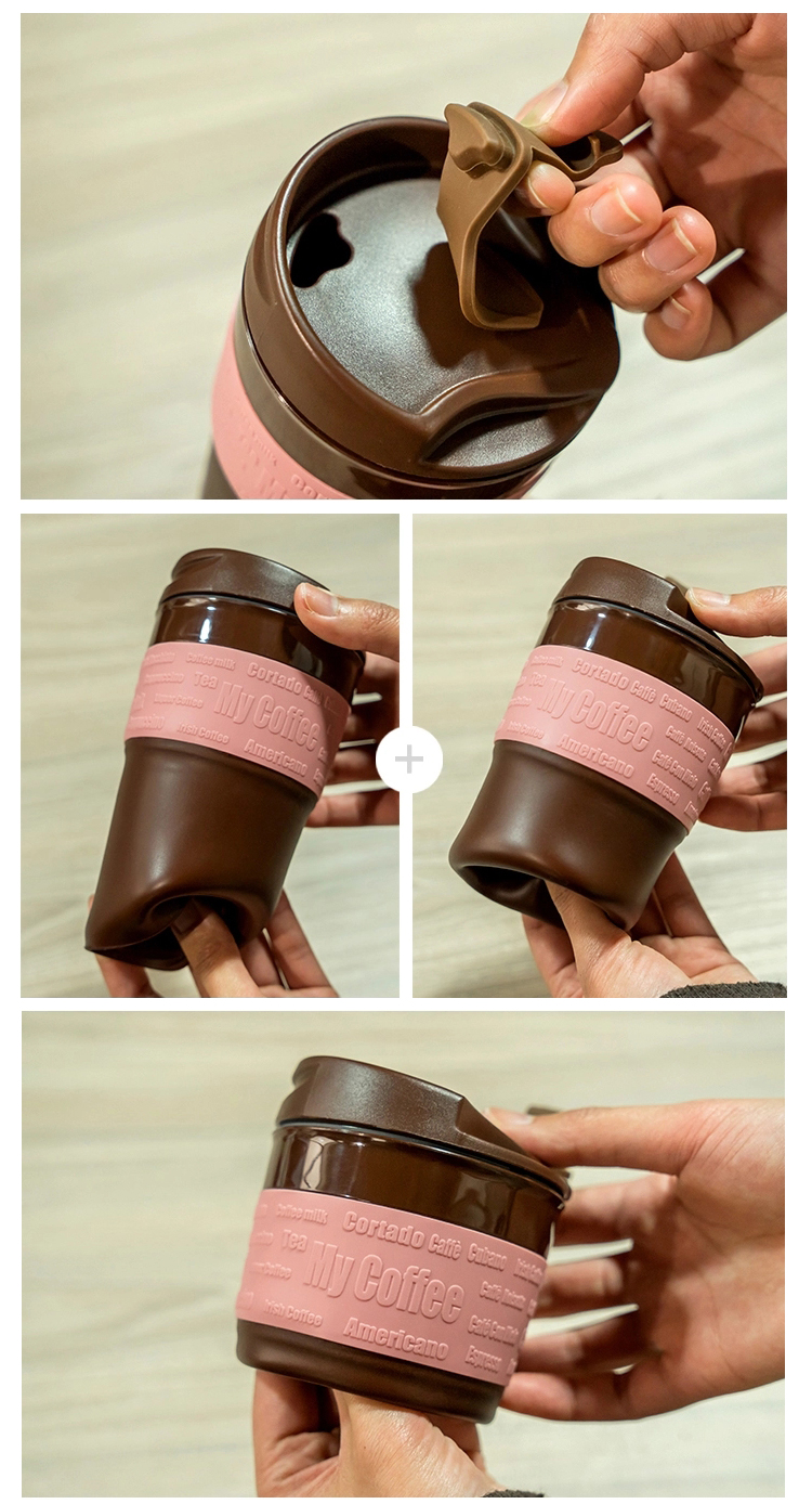 Food Grade Leak Proof 350ML Foldable Silicone Travel Cup