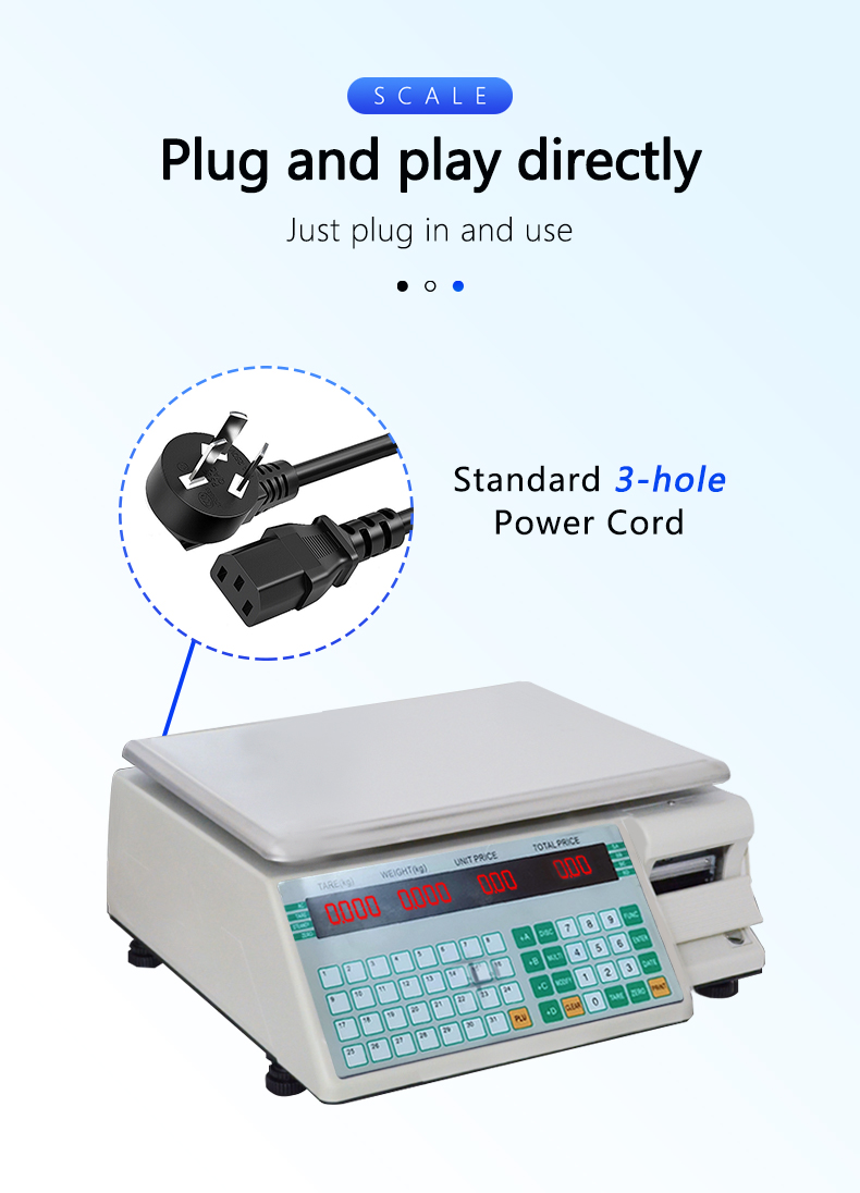 SOHE SHW-TMA Barcode Table Scale Cash Register Durable Stainless Steel Design with 1