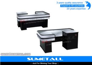 Quality Steel Body Grocery Store Checkout Counter Casher Table With Corrsion Protection wholesale