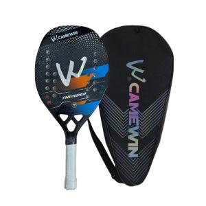 Quality 18k Carbon Fiber Beach Tennis Racket Rough Surface Paddle Tennis Padel wholesale