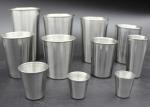 Straight Mouth 30-500ml Stainless Steel Beer Cup Rolled Edge Liquor Cups