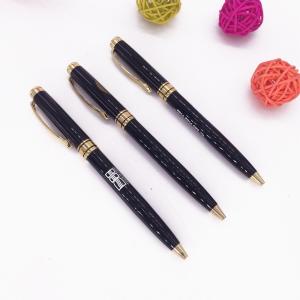 Quality silm barrel metal pen with gold part logo ball pen wholesale