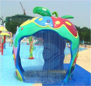 Quality Apple Swimming Pool Fountains And Waterfalls Water House Fiberglass For Kids wholesale