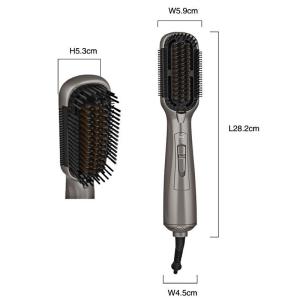 Quality Tourmaline Ultralight Ceramic Hot Brush Styler , Ionic Hot Air Straightening Brush wholesale