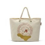 Beige 16oz Printed Promotional Canvas Cotton Tote Bags
