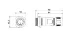 High Rated Voltage 250V 13A Power Cable Joint Connector GM1311 Male Female