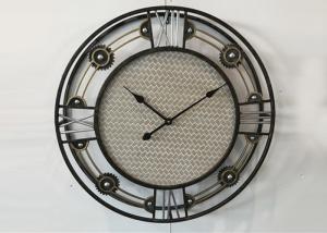 Quality Handmade Black Round Iron Wire Metal Wall Art Clock wholesale