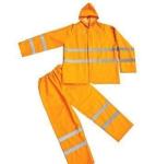 Waterproof PPE Raincoat Reflective Rainwear Yellow Rainsuit S - 3XL Size