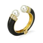 Classic Crystal Bangles Bracelets For Women Gold Color pearl Bangles Femal