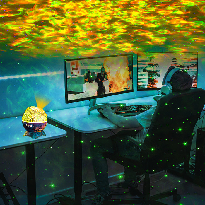 Home Timing Dinosaur Egg Star Projector Light RGB LED For Bedroom