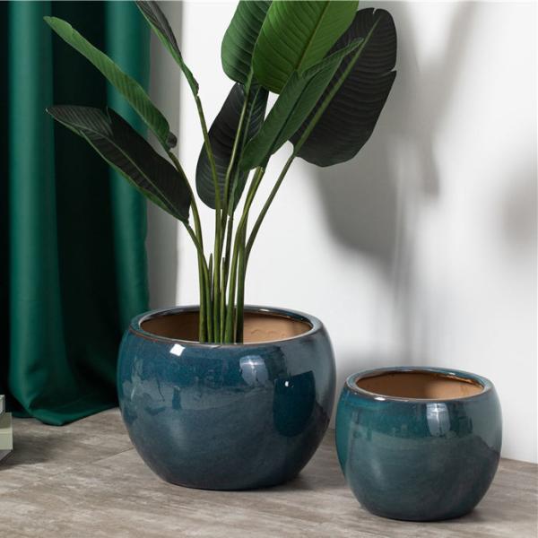 New Design Modern Home Balcony Succulent Cactus Pot Garden Indoor Outdoor Round