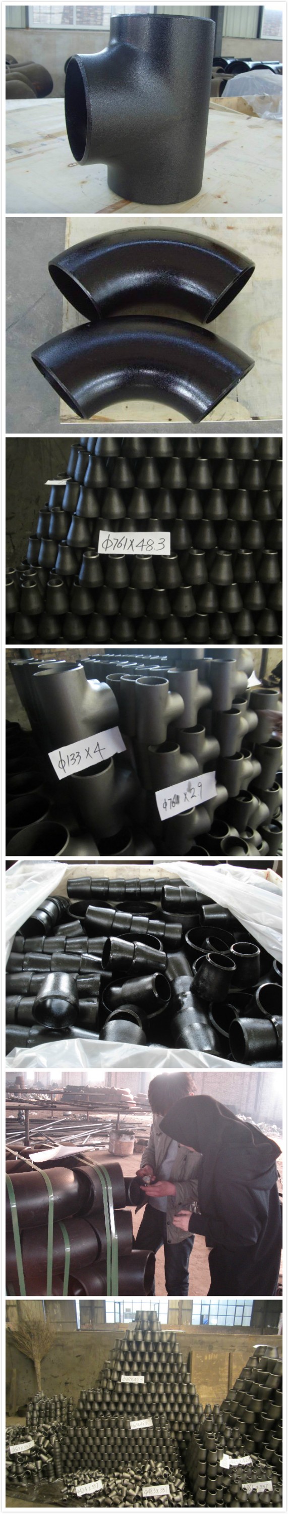 ANSI B 16.47 A234WPB Carbon Steel 90 Degree Elbow ST37.2 Q235 S235JR CT20 16MN