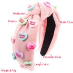 Wide edge knotted high-grade solid color cloth hair accessories