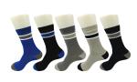 Anti - Bacterial Cashmere Cotton Dress Socks With Different Color Stripes