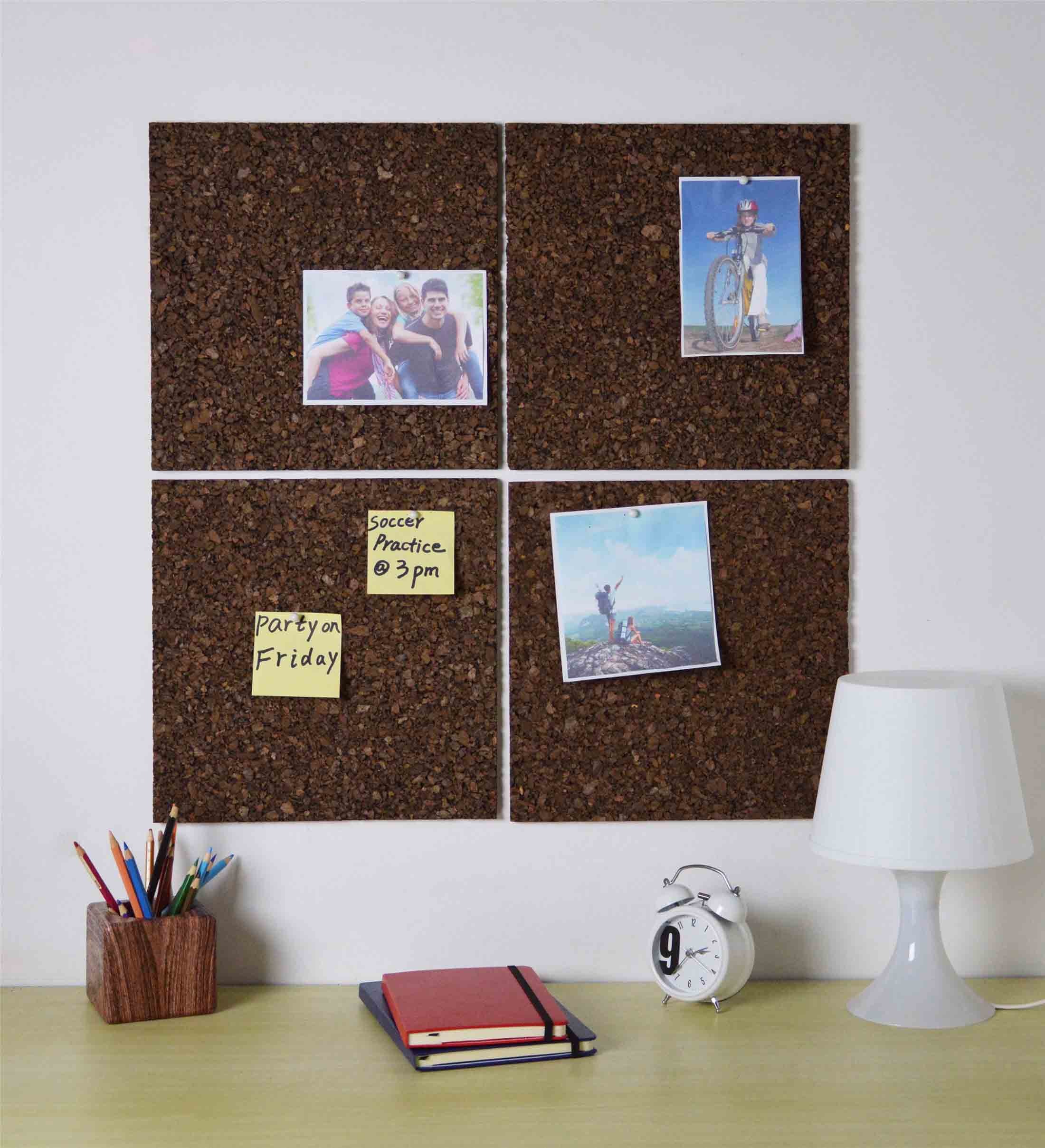 Insulation Message Wall Cork Board Tiles 12x12 Squares Black Carbon